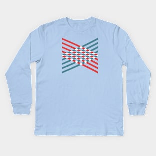 Red White and Blue Kids Long Sleeve T-Shirt